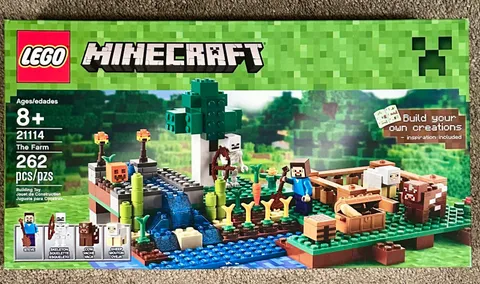 [New] LEGO Minecraft 21114 The Farm 2 FIGS SHEEP COW STEVE SKELETON 2014 SEALED