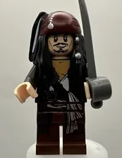 Lego Captain Jack Sparrow 4184 Pirates of the Caribbean Minifigure Free Shipping