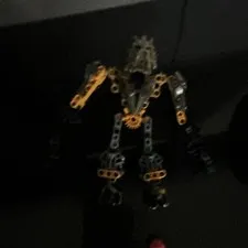 LEGO BIONICLE Buildable Figure Parts Assembled Black & Gold Plastic