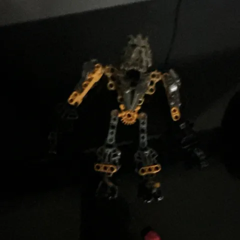 LEGO BIONICLE Buildable Figure Parts Assembled Black & Gold Plastic