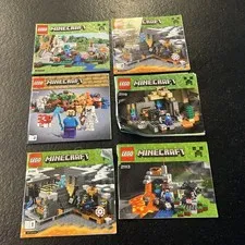 Lego Minecraft Instruction Manual Only Lot Of 6