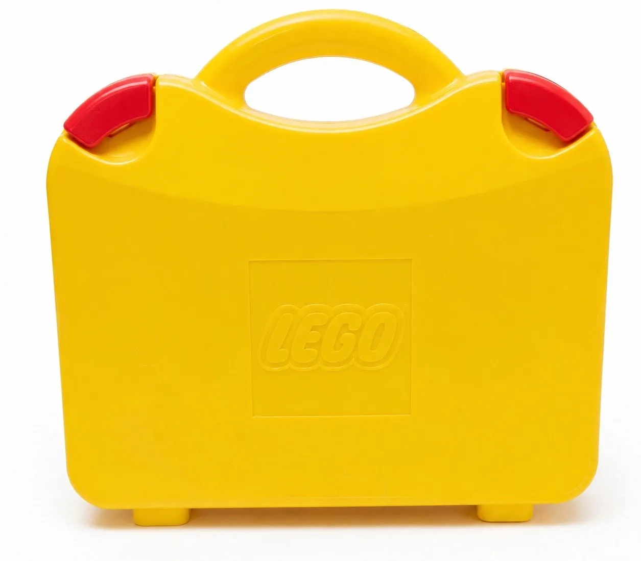 LEGO Yellow Storage Carry Case Organizer 6 Compartment Red Latches 2012