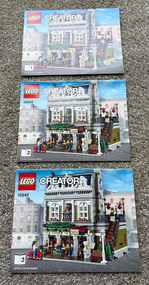 LEGO Creator 10243 Parisian Restaurant Instruction Booklet Only