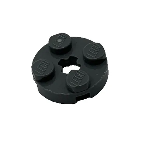 Lego 4032 Dark Bluish Gray Plate Round 2 x 2 With Axle Hole + Opening 4211042