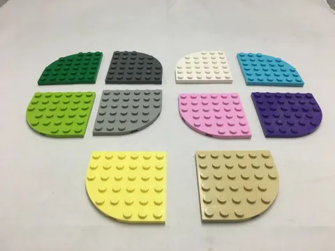 LEGO® - Plate Quarter Circle Round Corner #x# #600# Various Colors