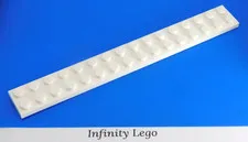 6 LEGO White Plate 2 x 16 (4282) - (6 Pieces)