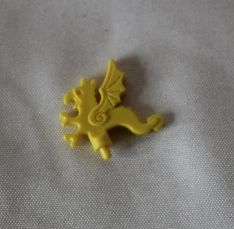 VTG Lego Castle Dragon Knights Plume/ Feather Helmet Deco Yellow