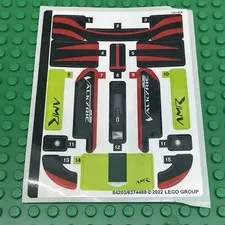 LEGO Sticker Sheet for Set 76910 Sheet#1 Aston Martin Valkyrie AMR Pro Authentic