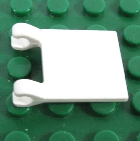 1989 LEGO White Flag 2 x 2 Square Castaway's Raft 6257 #2335