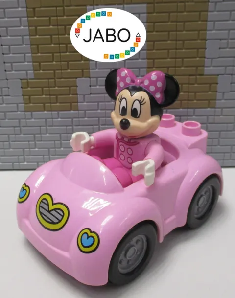 (J 10) Lego Duplo Disney figure Minnie Mouse with car