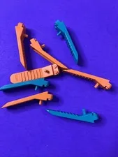 LEGO Orange and Teal Brick Separators (pack of 8)