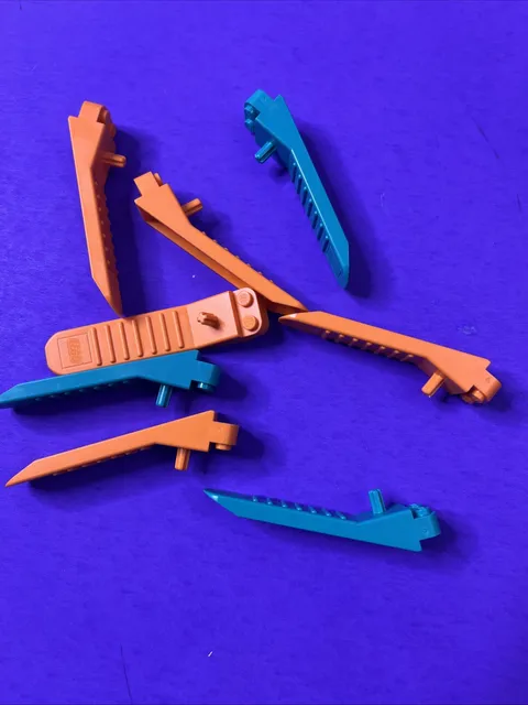 LEGO Orange and Teal Brick Separators (pack of 8)
