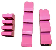 LEGO DUPLO Hot Pink Brick Lot 3x2x1 Angle 2x2x2 Angle Roof Hard to Find Color