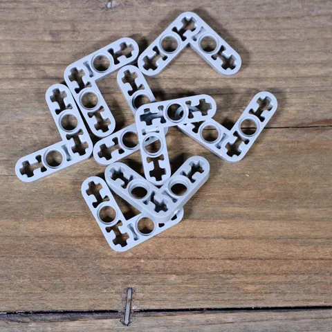 LEGO LB Gray 32056 59605 Technic Liftarm Modified Bent Thin L-Shape 3 x 3 Qty 8
