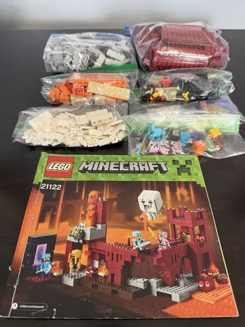 LEGO Minecraft 21122 The Nether Fortress Complete Set With Manual Included