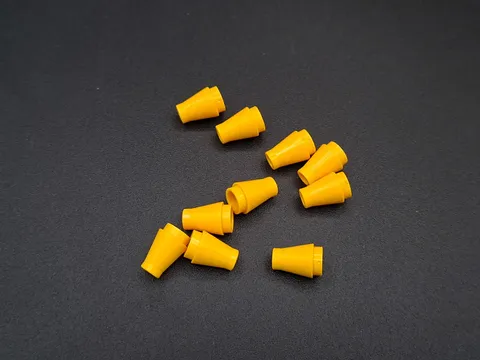 LEGO - 10x - Cone - Cone - 1x1 - Yellow - Yellow - 4589
