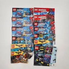 LEGO DC Marvel Super Heroes Instruction Manuals Lot 10: Batman Spider-Man ONLY