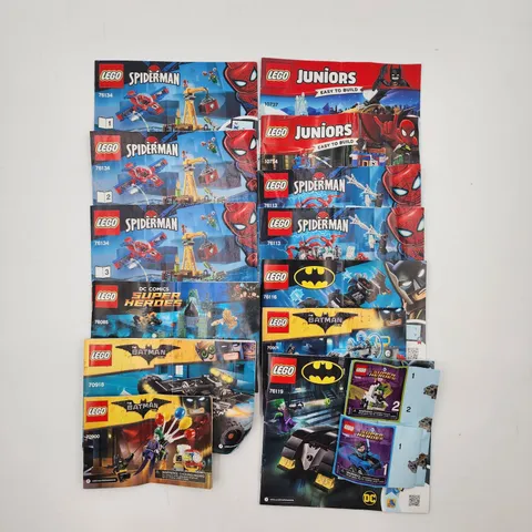 LEGO DC Marvel Super Heroes Instruction Manuals Lot 10: Batman Spider-Man ONLY