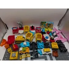 Lego Duplo Vehicle Construction People Blocks Firetrucks NOT Complete