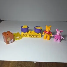 LEGO  Duplo Winnie The Pooh Lot Pooh, PIGLET Minifigure, 2 Honey Pots, Mr Sander