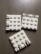 LEGO 44570 White Hinge Plate 3 x 4 Locking Dual 2 Fingers - 2 Pieces