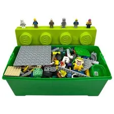 LEGO Bulk Lot 3.15 lbs Mixed Bricks Parts Minifigures + Official LEGO Brick Tote