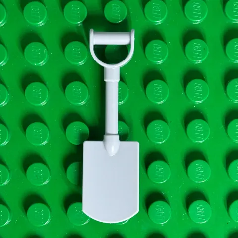 Lego DUPLO Shovel Farm Tool Grey Spade Smooth Handle Construction Garbage House