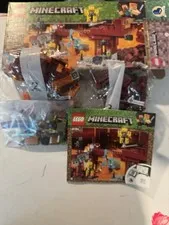 LEGO Minecraft: The Blaze Bridge 21154 With Manual and Box. The 100% Complete
