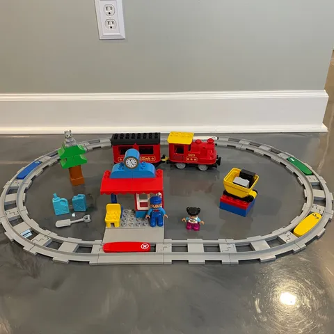 LEGO Duplo 10874 Steam Train Push & Go Kids Building Toy Set Works Retired READ