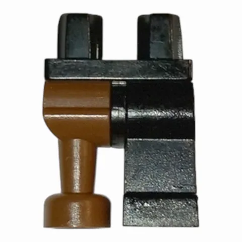 LEGO Minifigure, Black Hips and 1 Black Left Leg, 1 Brown Pirate Peg Leg