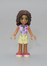 LEGO Friends Andrea brown hair tan shorts minifigures 41038 Jungle Rescue Base