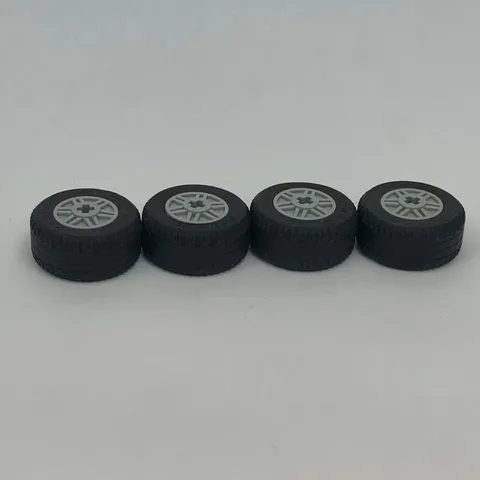 Lego 30.4 x 14 55982 Tires Wheels Black Gray Replacement Parts Pieces Lot