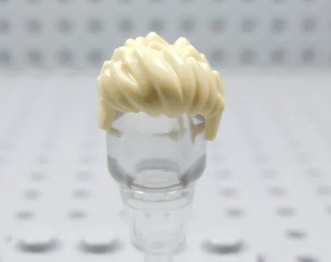 LEGO Tan Short Hair Minifig Spiked Swept Up Front AC
