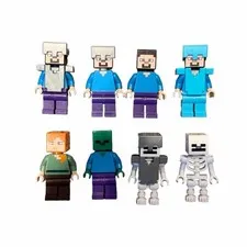 Lot Of 8 LEGO Minecraft Minifigures | Message for specific items