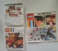 Vintage LEGO Product Catalog Pamphlet, "The LEGO Story." +2 Catalogs 1974