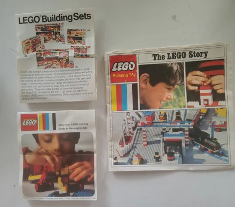 Vintage LEGO Product Catalog Pamphlet, "The LEGO Story." +2 Catalogs 1974