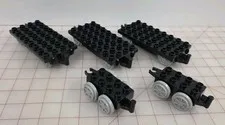 Lego Duplo Black Train Car Base 4x8 & 2x4 Stud Replacement Lot of 5
