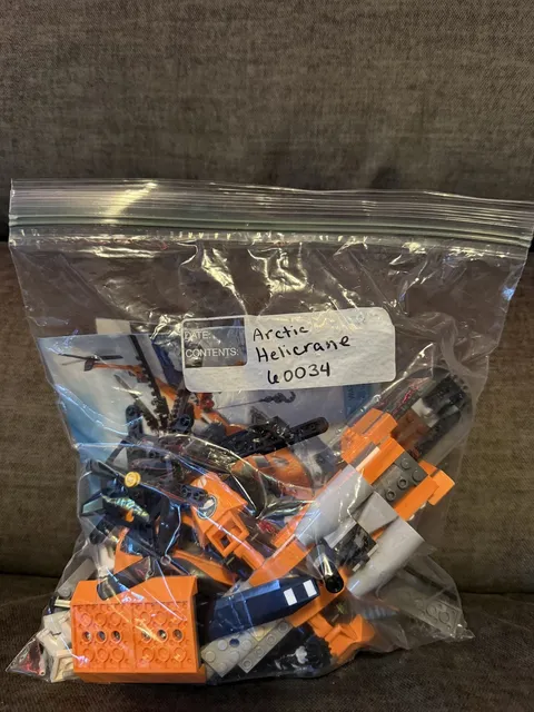 LEGO CITY: Arctic Helicrane (60034), 99% Complete, Original Instructions, No Box