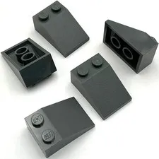 Lego 5 New Dark Bluish Gray Slopes Sloped 33 3 x 2 Parts