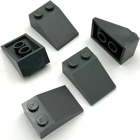 Lego 5 New Dark Bluish Gray Slopes Sloped 33 3 x 2 Parts