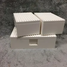 Lego Ikea BYGGLEK Storage Boxes Small and Very Small with Lids 703.721.86 Used