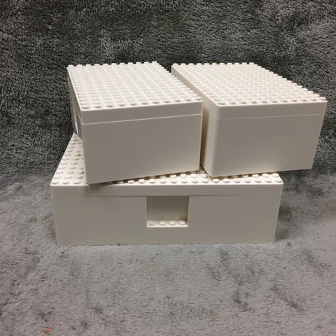 Lego Ikea BYGGLEK Storage Boxes Small and Very Small with Lids 703.721.86 Used