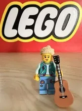 Lego Hippie Guitarist Minifigure With Accessory
