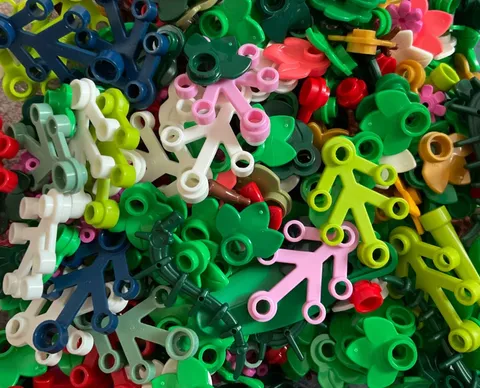 Bulk Lego Plants Leaves Flowers Branches Floral - Random Mix - 20g - 80 Pcs.