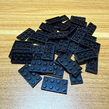 LEGO 3036 Plate 2x6 Black 40 Pieces Parts Lot Genuine LEGO