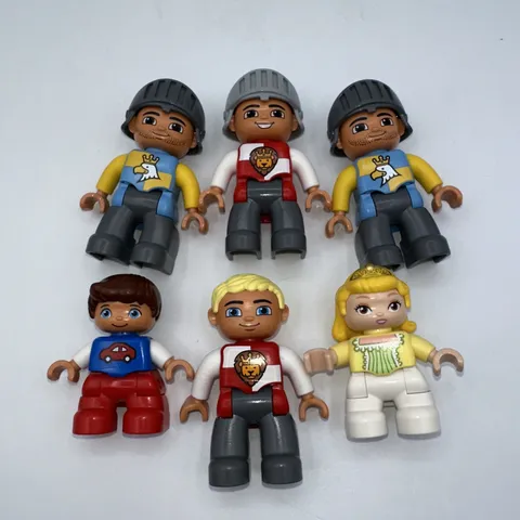 Lot Of 6 Lego Duplo People Figures Knights Princess And More