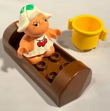 Vintage Lego Duplo Little Forest Friends Meadowsweet Minifig Log Flume Boat Pot