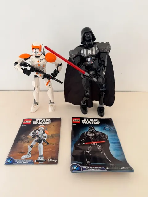 LEGO 75111, 75108 Star Wars figures, Darth Vader, Commander Cody - 100% complete