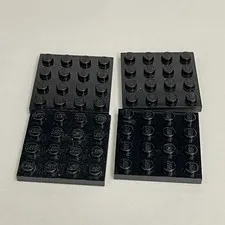 Lego 3031 Black Replacement Parts Pieces Lot of 4