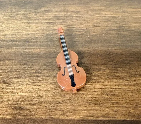 Lego Dark Orange Double Bass / Cello / Violin Minifig Utensil Jazz Club
